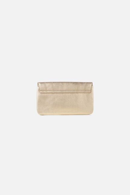 Petite maroquinerie shania cuir naturel couleur or femme