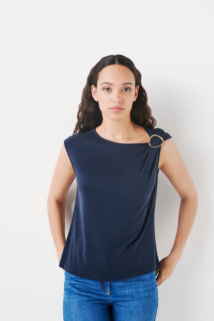 T-shirt tnala bleu marine femme