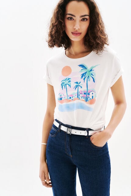 T-shirt Tim-Transat ecru femme