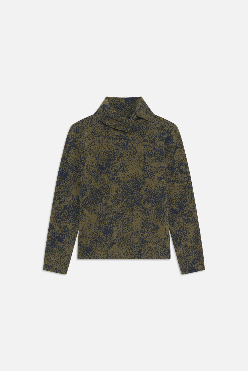 T-shirt Tanoushka2 vert kaki femme
