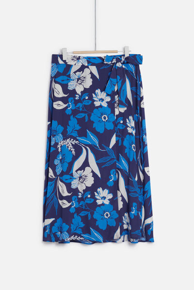 Jupe Jason portefeuille bleu femme