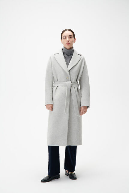 Manteau gapitre gris clair femme