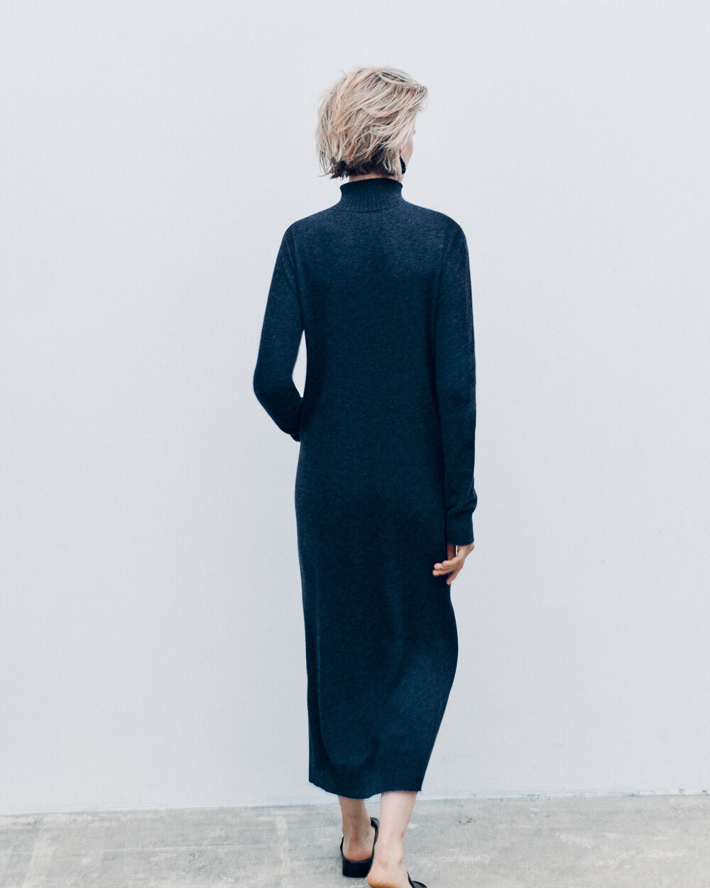 Rnora dress made in Italy dark grey woman