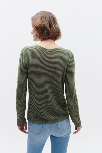 pull anais vert kaki femme