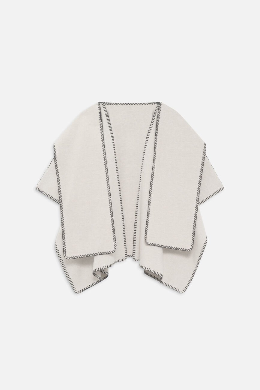 Poncho hester beige woman