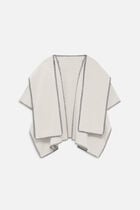 Poncho hester beige woman