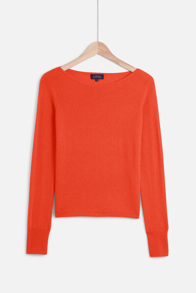 pull zofia 100% cachemire orange femme