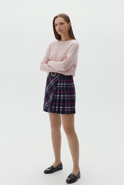 pull amelia lurex rose clair femme