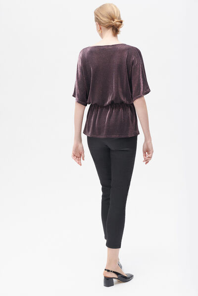 T-shirt tlise ameixa mulher