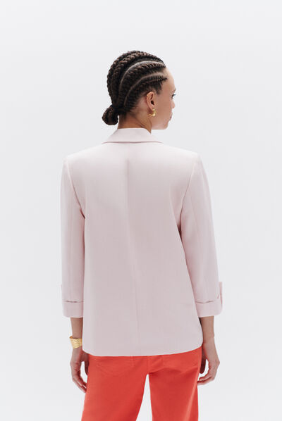 blazer elvie rose clair femme