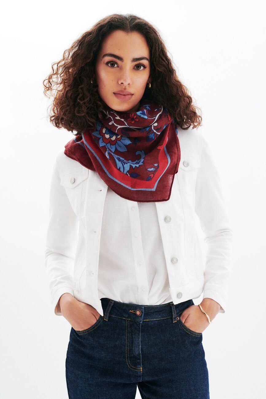 lami scarf burgundy woman