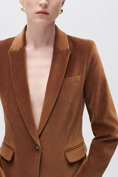 Blazer Aurora grigio talpa donna