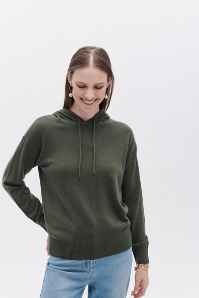 Pull marik vert clair femme