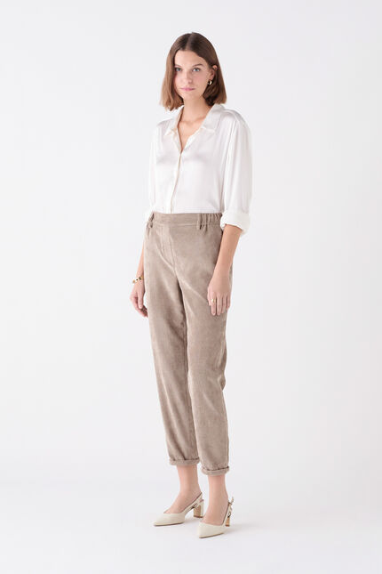 Pantalon Pnoora taupe femme