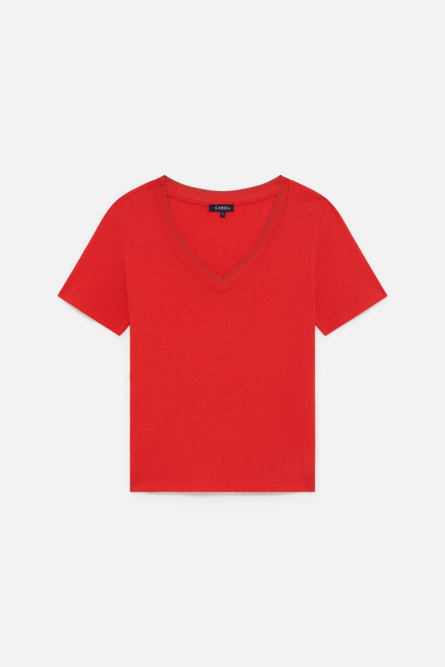 tshirt jin rouge femme