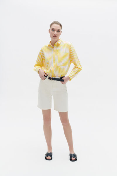Camisa Claudine amarelo mulher