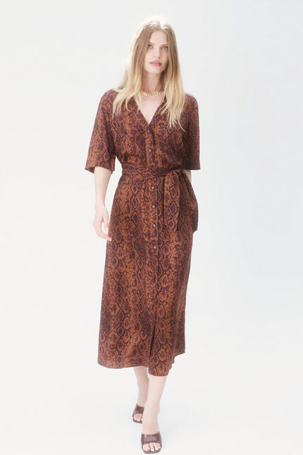 Abito Relisa marrone cognac donna
