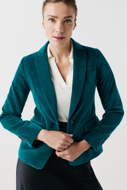 blazer aurora azul turquesa mulher