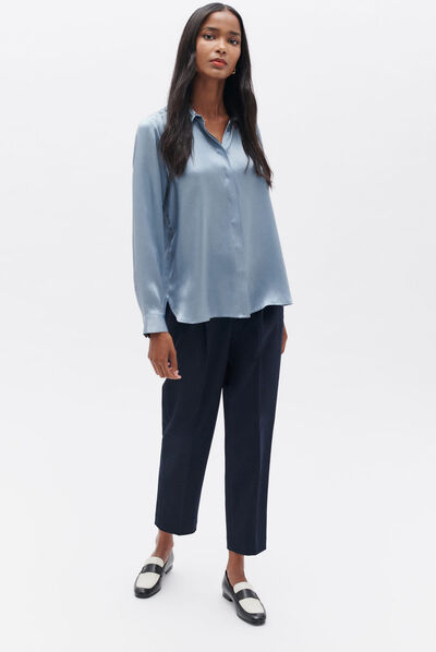 Camisa Cjamie1 azul céu mulher