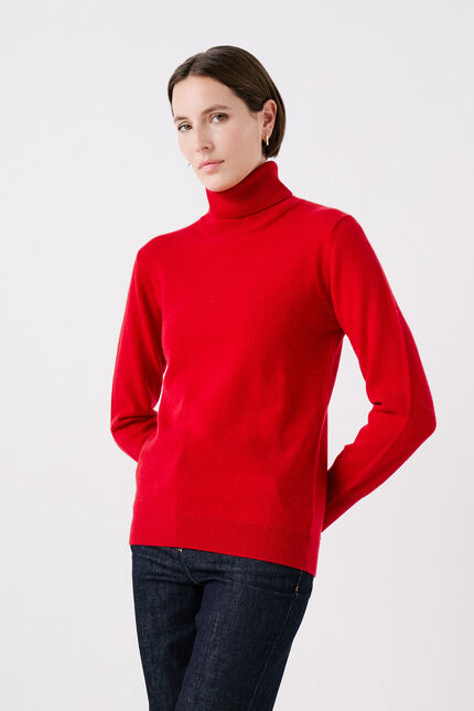 pull dylan b 100% cachemire rouge femme