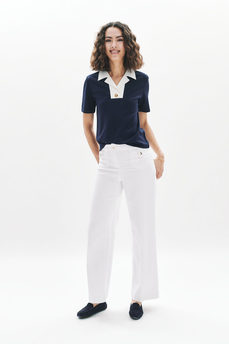 T-shirt Terry bleu marine femme