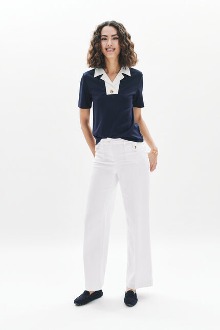 T-shirt Terry bleu marine femme