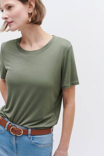 tshirt anna vert kaki femme