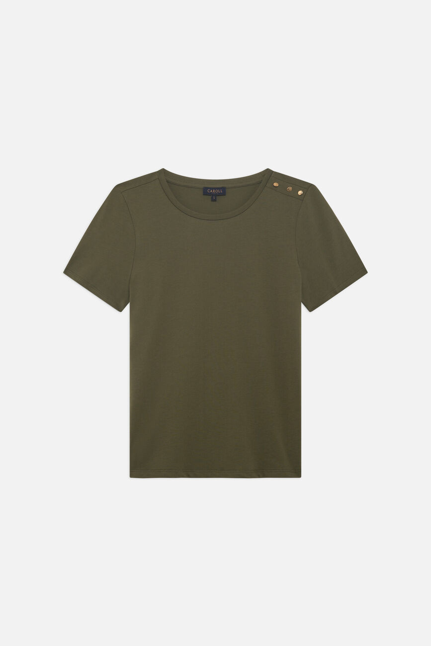 T-shirt tjaya vert kaki femme