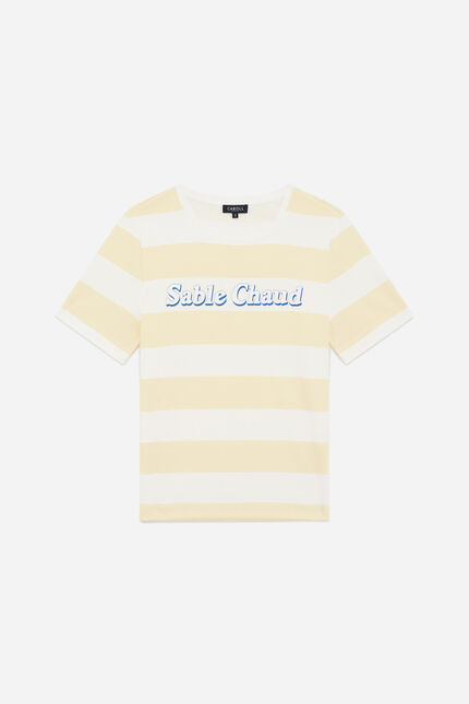 T-shirt Thugo3 jaune pastel femme