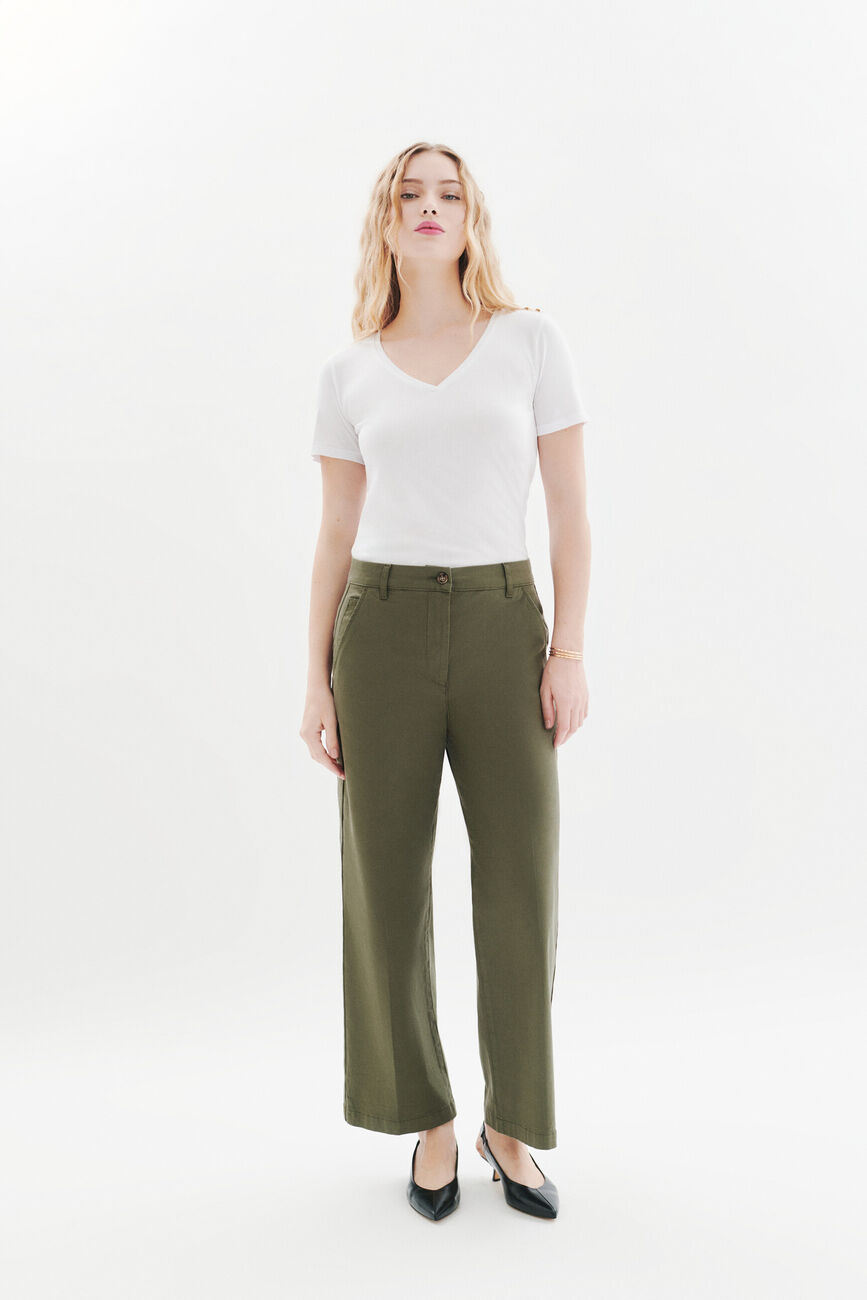 Paolo trousers khaki green woman