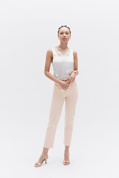 Pantaloni Melody rosa chiaro donna