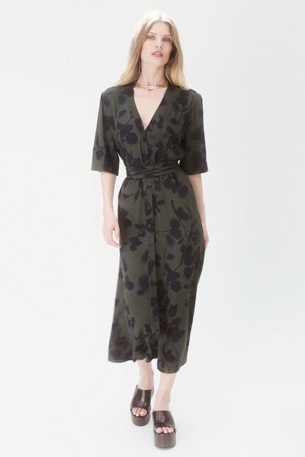 Abito Relisa verde cachi donna