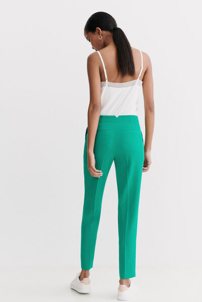 Pantaloni Gautier verde smeraldo donna