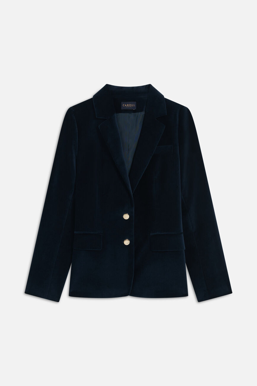 Blazer vambre bleu marine femme