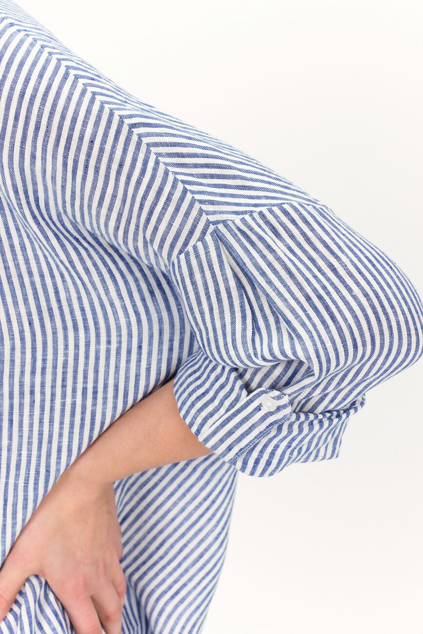 Chemise claude2 100% lin denim stone femme