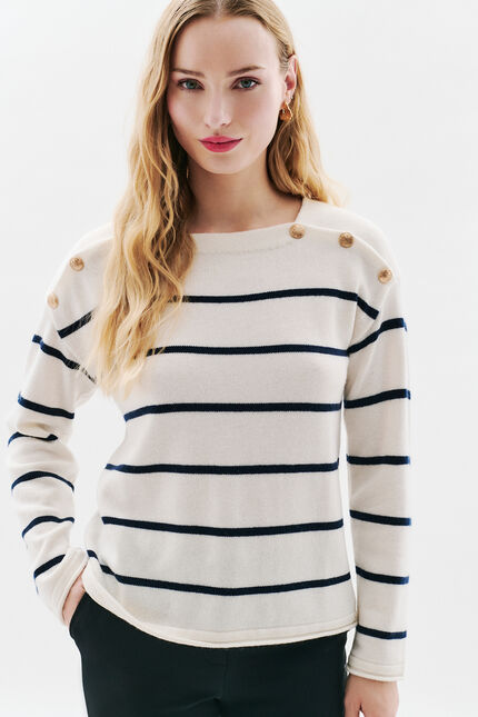 Maglione Mloic ecru donna