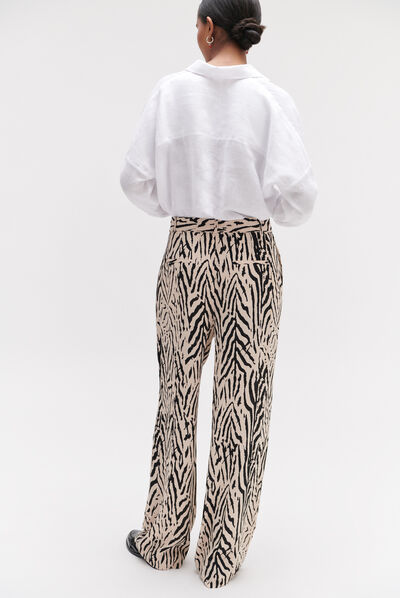 pantalon lenzo noir femme