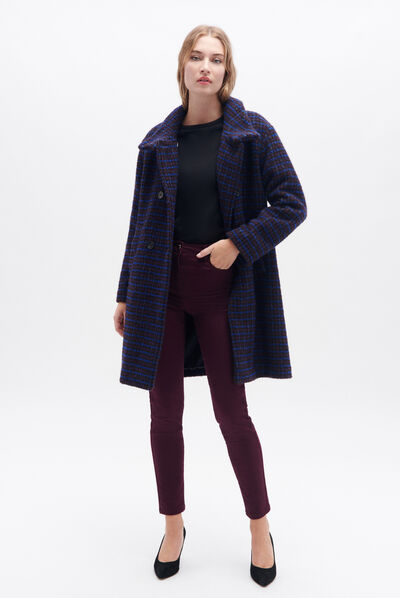 Manteau auberive gris fonce femme