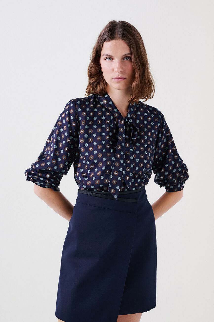 comeo shirt navy blue woman