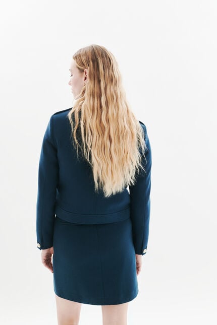 Chaqueta Vicomte azul petróleo mujer