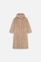 Gapuchonlong coat light grey woman