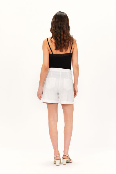 Short castino casual blanc femme
