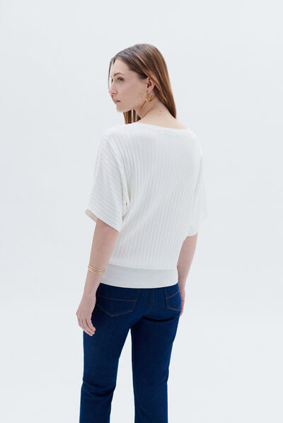 Pull mahee ivoire femme