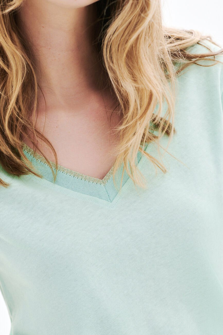 tshirt jin vert clair femme