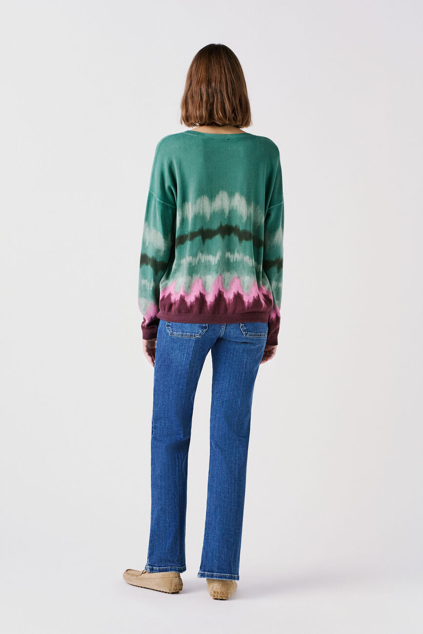pull mphao vert fonce femme