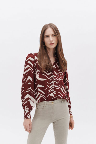 Chemisier chelene bordeaux femme