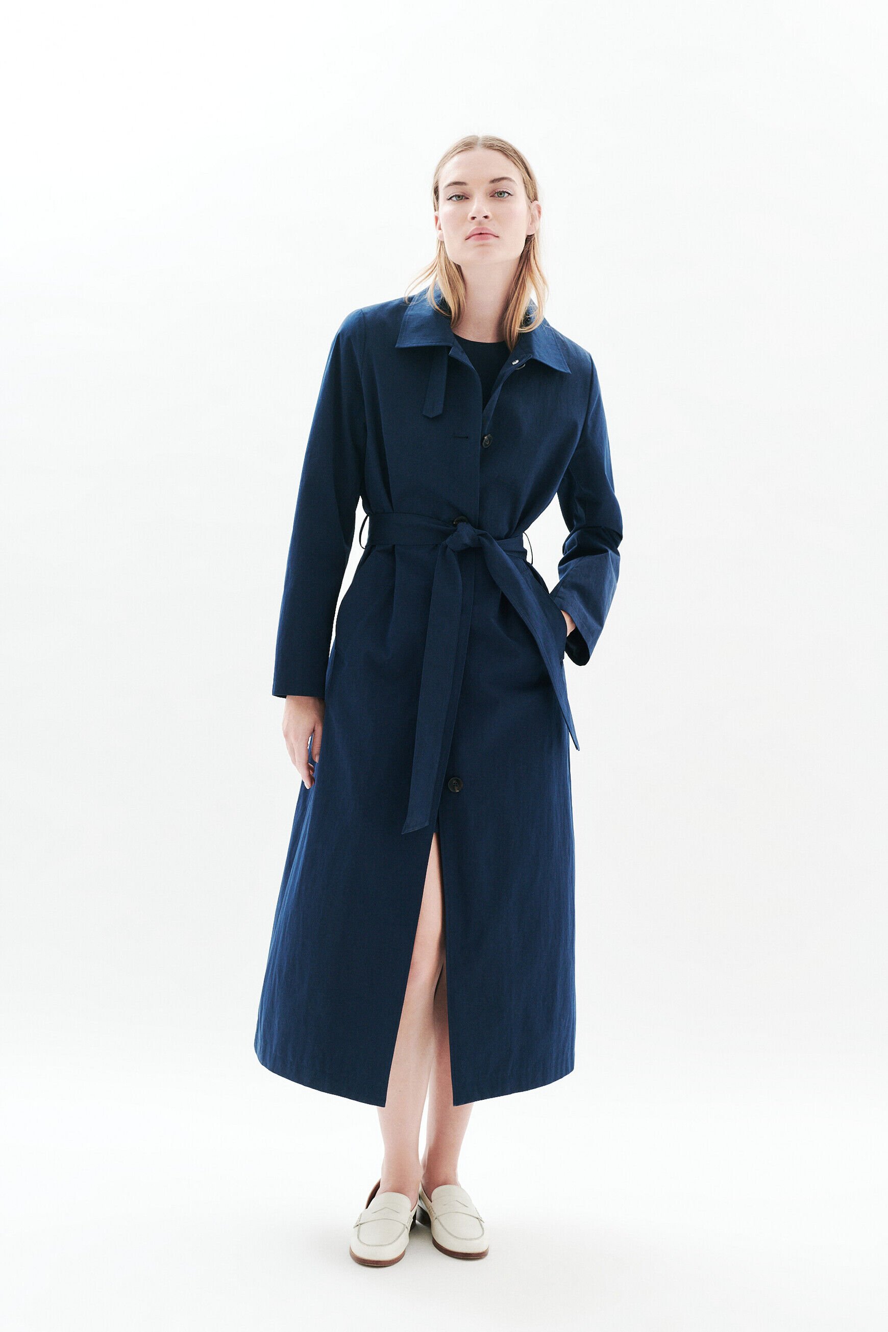 Trench Gelisolo bleu marine femme
