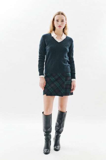 Pull mlise bleu marine femme