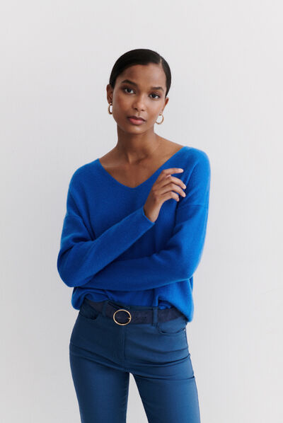pull thelma bleu electrique femme