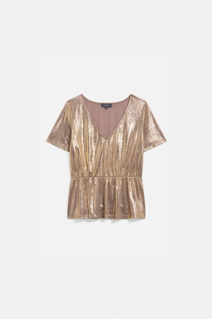 T-shirt tany couleur or femme